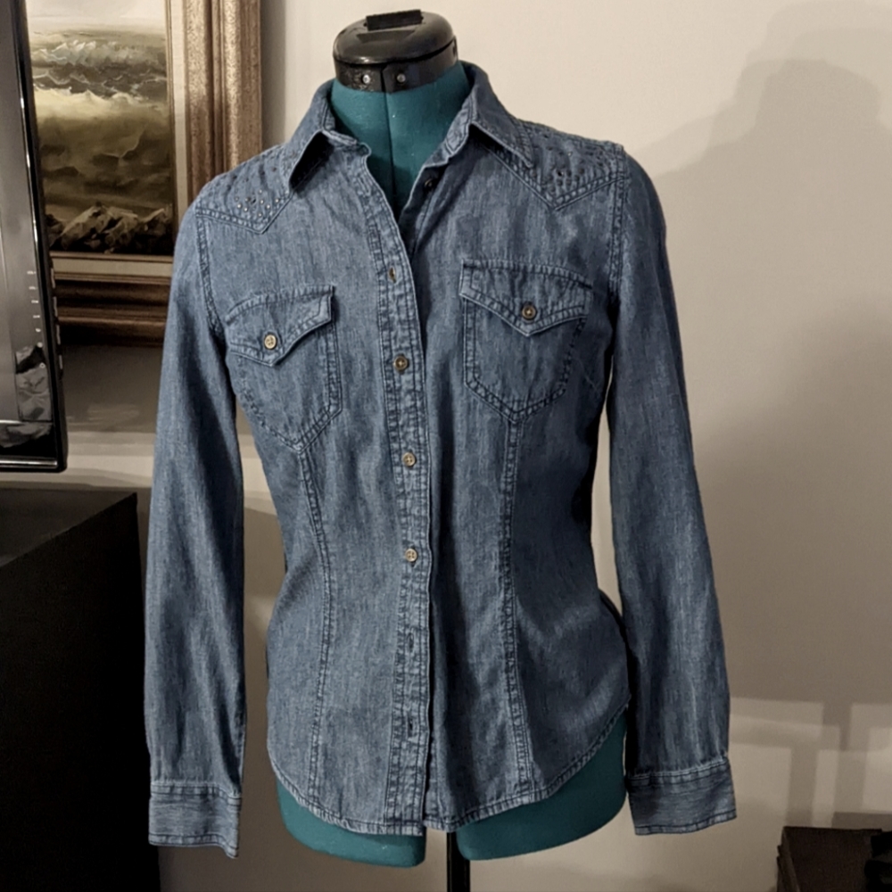 Nine West Vintage America Collection Jean Shirt - XS